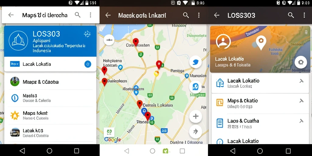 Antarmuka LOS303 menunjukkan fitur lacak lokasi yang intuitif dan user-friendly.