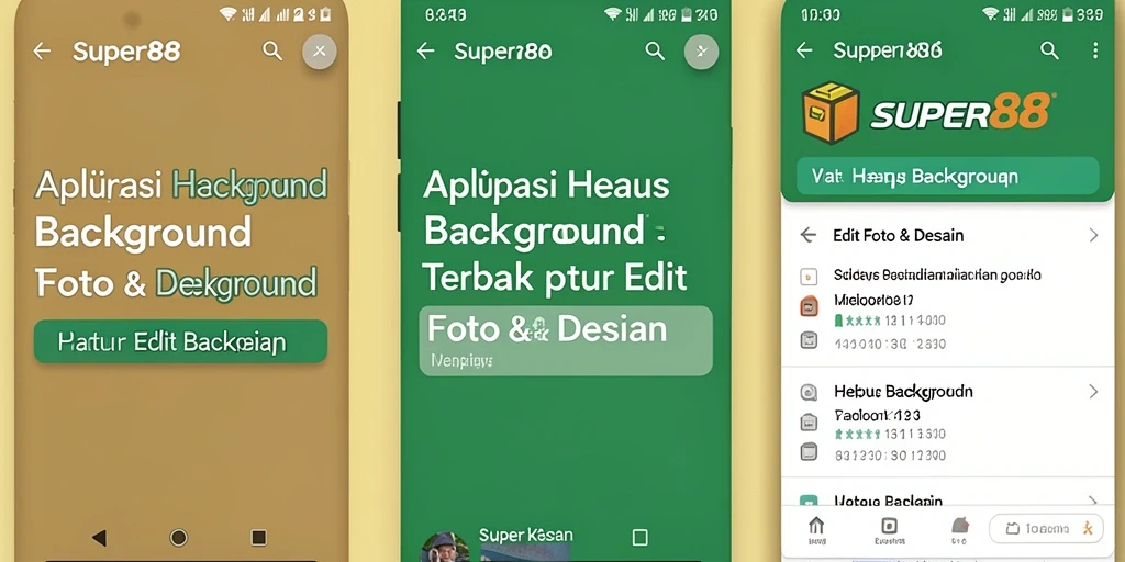 Tampilan antarmuka pengguna SUPER88 untuk Hapus Background yang intuitif.